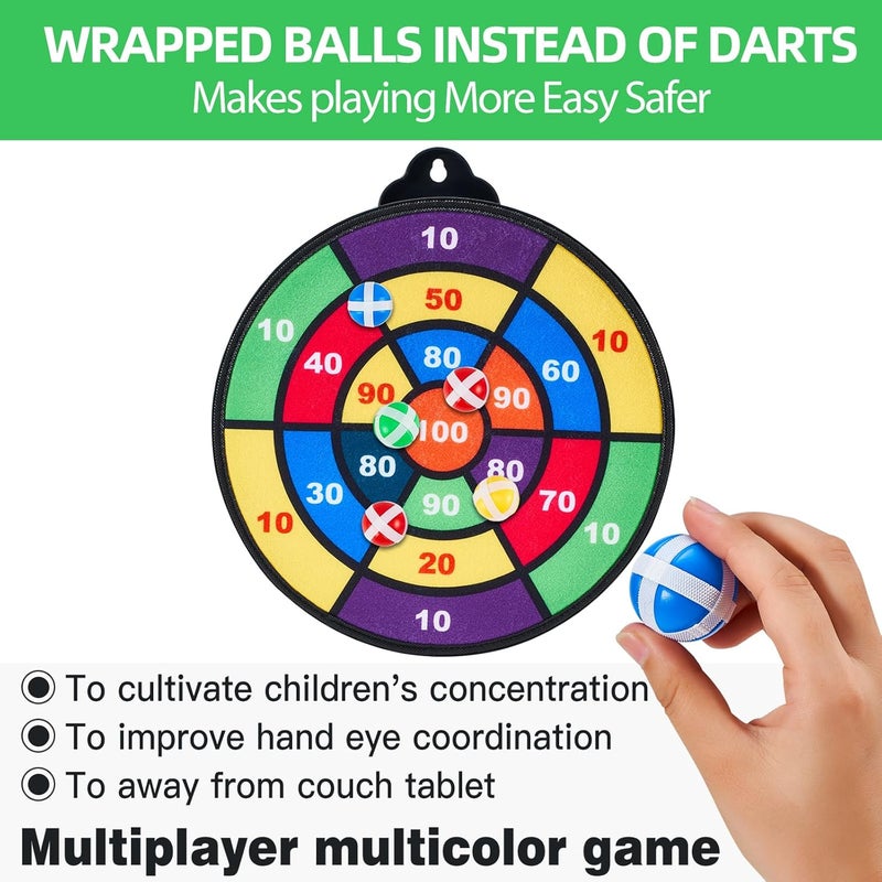 moopok Magnetic Dart Board for Kids-12Magnetic Dart/Sticky Balls Or 2 Toy Gun+40 Foam Dart.Indoor/Outdoor Kids Games and Party Games,Christmas Birthday Gifts Toys for 3-12 Year Old Boys - Image 5